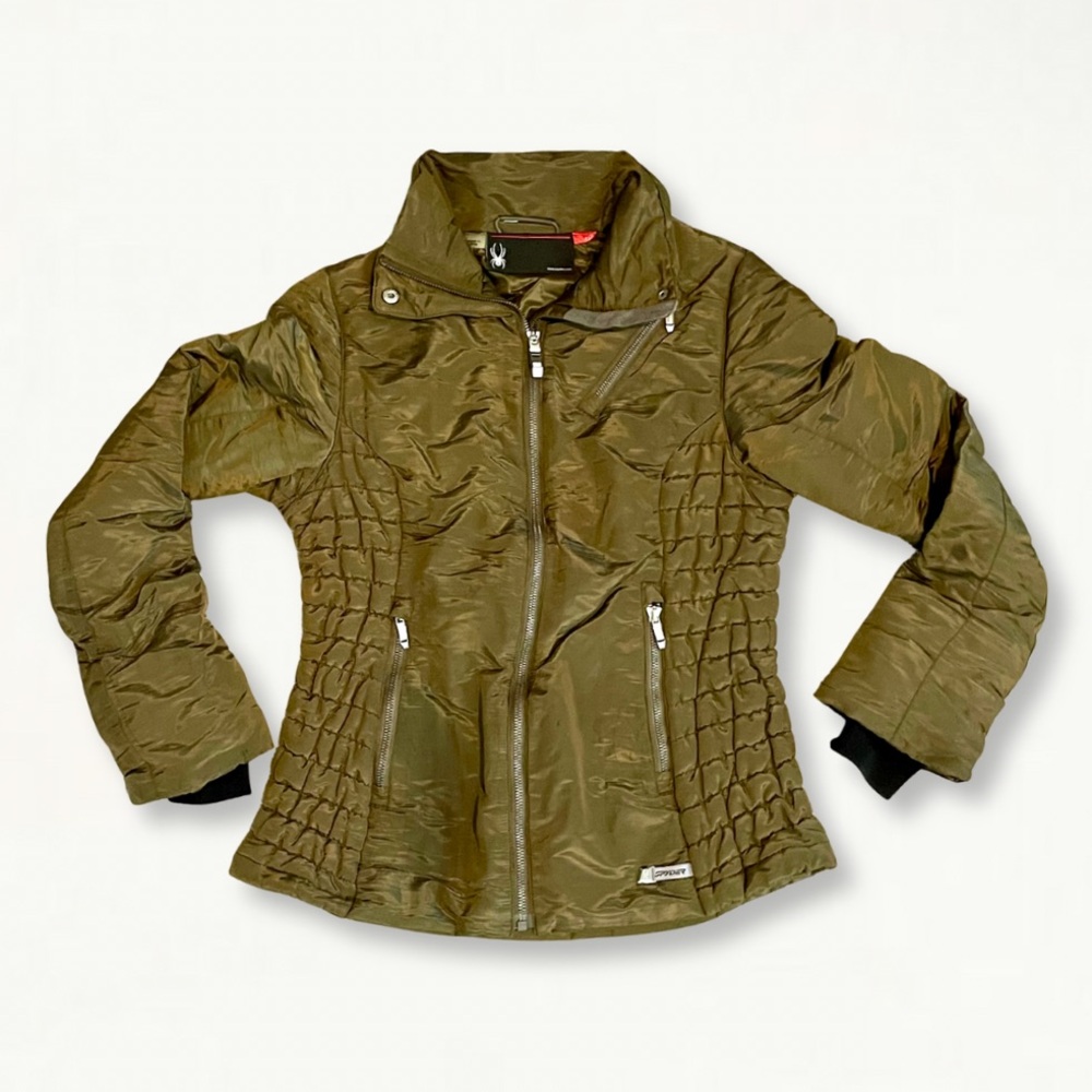 Spyder Women Jacket Primaloft Down Puffer Ski Coat in Green Women’s Size XS - Picture 8 of 16
